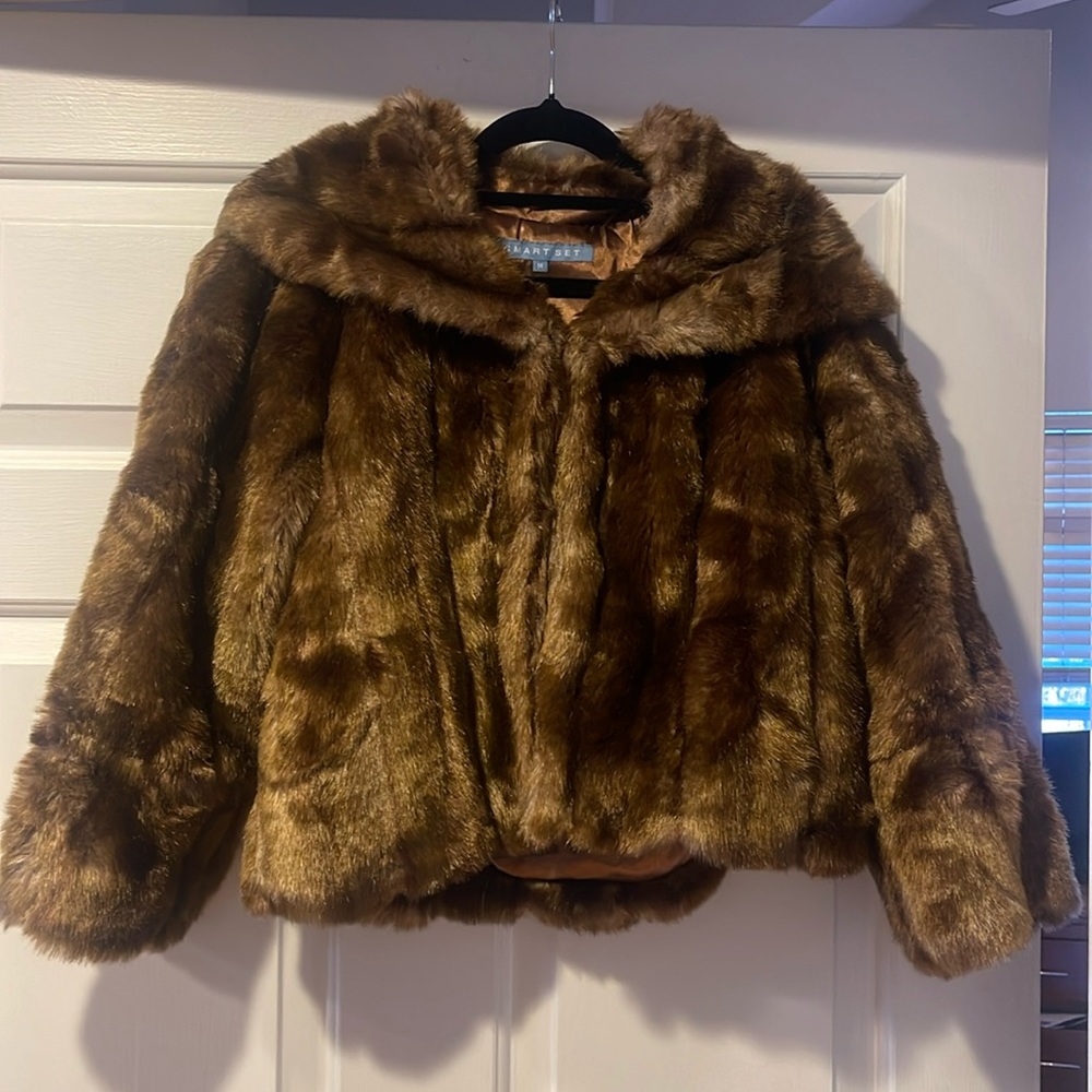 Smart Set Faux Fur Jacket size M